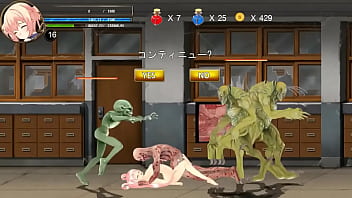 Pretty 18yo woman hentai in sex with men , alien and male monster in adult animated cartoon game